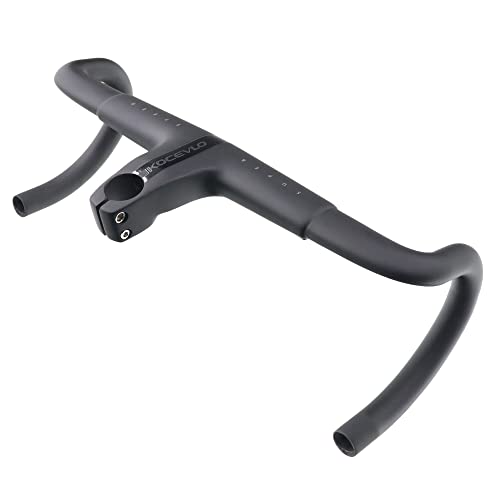 Gioris Carbon Fiber Integrated Bicycle Handlebar Road Bike Handlebars With Bike Stem T800 Ud Carbon 380/400/420/440Mm Integrated Bicycle Handlebars (400 X 80Mm) #TOP2