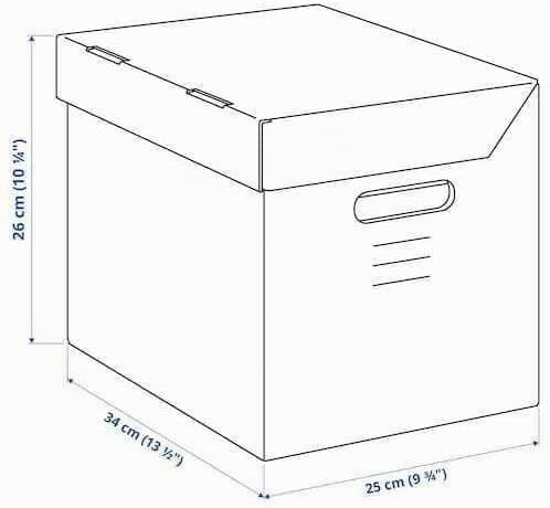 Ikea PAPPIS 10 boxes with lid, brown, 25 x 34 x 26 cm Home & Kitchen