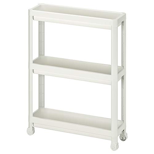 IKEA VESKEN - Carrito, 54 x 18 x 71 cm, color blanco
