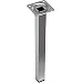 Produktbild Gedotec Möbelfuss Chrom 700 mm Schrankfuß Tischbein mit schwarzem Kunststoffgleiter - H3917 | Stahlrohr-Füße Metall massiv | Sockelfüße verchromt poliert | 1 Stück - Stützfuß mit Anschraubplatte