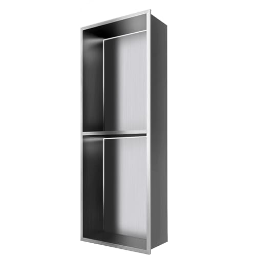 Niche de douche encastrée étanche inox pour rangement mural de douche et salle de bain