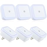 LED Night Light Plug in, Smart Auto Dusk to Dawn Sensor Nightlight, Night Lights Plug into Wall, Suitable for Bathroom, Toilet, Stairs, Hallway, Kitchen, Bedroom, Kids, Adults, Cool White(6pcs)