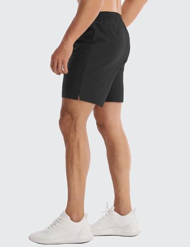 Aolesy Mens Athletic Shorts 7 Inch Quick Dry Gym Running Shorts with Pockets Lightweight Exercise Workout Shorts for Tennis Training Black - Image 5