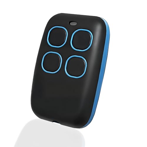 Mando a Distancia Universal 4-en-1 433 MHz, Rolling Code y Código Fijo, Mando Copiador Impermeable, Interruptor de Reemplazo para Coches Persianas Enrollables Puertas de Garaje, Azul
