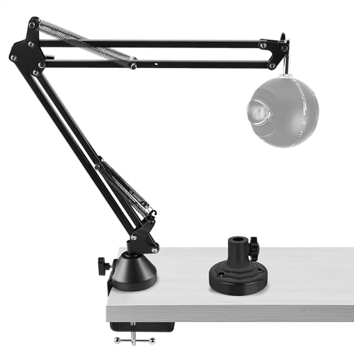 GEEKRIA für Creator Mikrofonarm kompatibel mit Blue Yeti, Yeti X, Yeti Pro, Snowball Ice, G Yeti GX, Mikrofon-Boomarm mit Tischflansch-Adapter, Aufhängungshalter, Schreibtischhalter