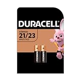 Duracell Pilha Alcalina MN21/A23/V23GA Com 2 Unidades – Ideal para Controles de Portão e Chaves de Carro