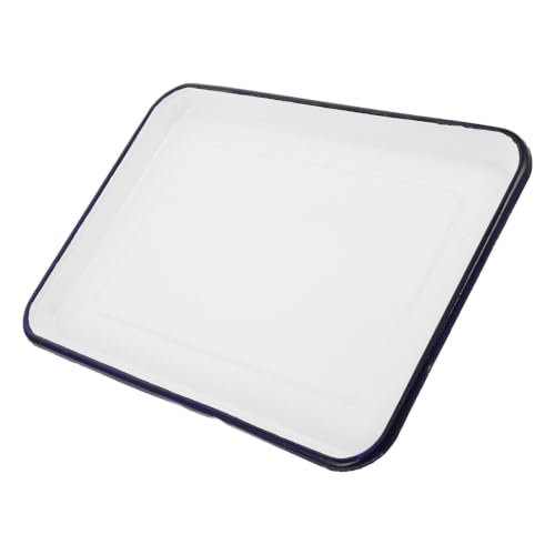 Bandeja de horno esmaltada rectangular resistente altas temperaturas para pan y pizza 2