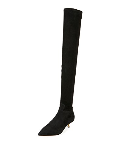Valentino Garavani Over-the-Knee Stretch-Suede Boot 35.5