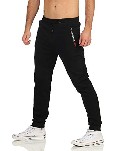 ZARMEXX Pantalon de jogging pour homme, pantalon de sport, pantalon de sport, pantalon de sport, pantalon de sport, pantalon de jogging, pantalon de loisirs - Noir - L Cover
