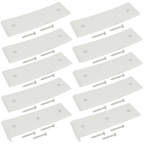 Xxamz 8 PCS Boat Trailer Bunk Slide Pads & 2 PCS Bunk Enders Compatible with Easier Launching & Loading 3" x 10" Boat Trailer Bunk Slicks (White) (16, White)