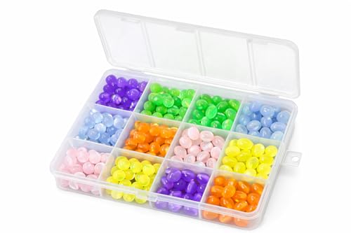 Image of Ambitieux DIY Bracelet Making Kit for Girls - 12 Types Colorful Beads with Charms, Elastic Thread, Earrings, Clasps & Rings - Jewellery Craft Kit for Kids, Birthday Return Gift, Rakhi Special Set for 2 3 4 5 6 7 8 9 10 years (Monalisa Beads)