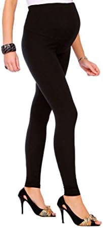 FUTURO FASHION Womens Maternity Leggings Full Ankle Length Cotton Leggings Comfortable Maternity Leggings for Ladies Soft Pregnancy Pants Belly Support, Size 8-22