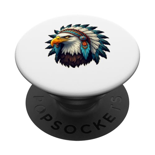 Headdress Eagle Native American Tribe, Indigenous Pride PopSockets Adhesive PopGrip