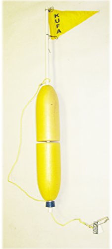 KUFA Sports 48" Flag Pole & 2 Piece 11" Yellow Float Combo