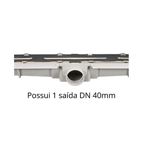 Ralo linear grelha inox luxo 5x70cm interiores e exteriores