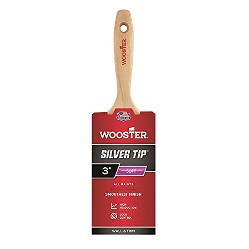 Wooster Brush 5222-3 Paintbrush 3 Inch,Silver,white