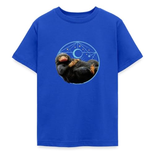 Spreadshirt Fantastic Beasts Niffler Firmament Teenage T-Shirt, 134/146 (9-11 Years), Royal Blue