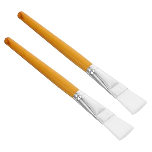 PACKOVE 2 piezas cepillo de máscara esteticistas spa tratamiento facial cepillo para máscara facial Cepillo aplicador para máscara facial Madera Color aleatorio