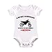 La Ruotante Body neonato in 100% cotone manica corta moto motocross motociclista biker papà regalo nascita tutina (6, 6/12 mesi)