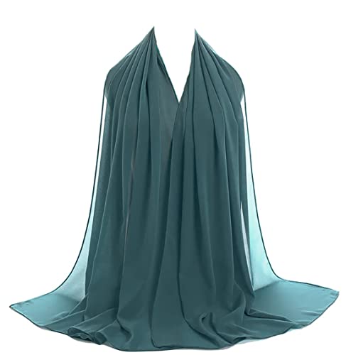 GFM Seidiger Chiffon Schal SLK2 - Extra Breit 135cm Für Abendmode & Hijab