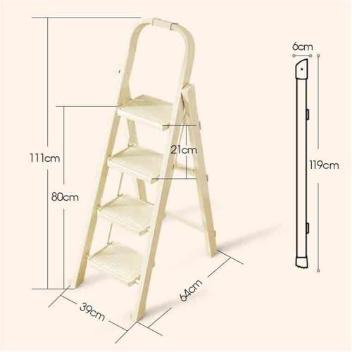 Image of Step Ladder Household Ladder Folding Ladder Multifunctional Telescopic Thickening Ladder Indoor Ascending Small Lightweight 4 /5 /6 Steps Stairs(Small)
