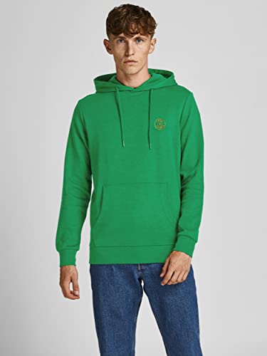 JACK & JONES Herren JJEBASIC Logo Sweat Hood, Verdant Green/Dark Cheddar, XXL – Ansicht 2