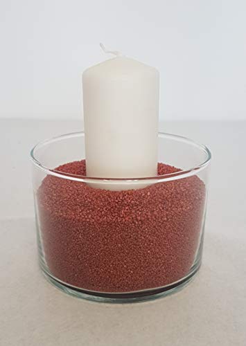 Deko-JunKies Dekosand Decorativa, Arena de Cuarzo, Color marrón Rojizo metálico, Rotbraun Metallic