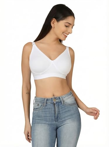 Image of Clothonics Womens Non-Padded Non-Wired Seamless Double Layered T-Shirt Bra