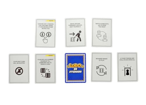 Image of Awestuffs Ludo on Steroids Party Card Game, Extension Pack, 48 Cards, for 2-4 Players, Ages 5+