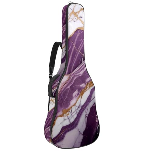 Housse guitare acoustique avec couche de protection et texture marbre