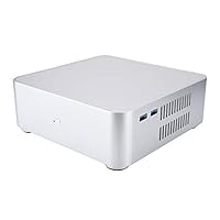Mini-ITX-Gehäuse Desktop-PC-Gehäuse, HTPC-Gehäuse klein für den Heimgebrauch für Spiele(Silber, USB3.0)
