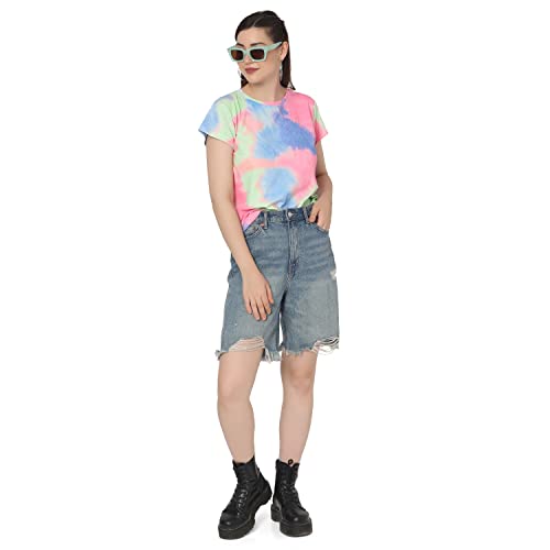 Image of Leriya Fashion Women's Casual Top Shirts Print T-Shirts Basic Summer Women Tops