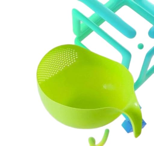 Multi-Purpose Strainer or Washer Bowl for Rice Fruits & Vegetable Rice Bowl Color May Vary, Plastic