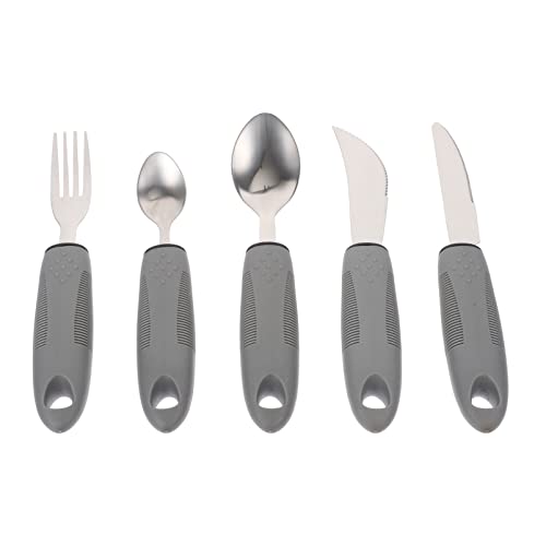 Beavorty 1 Set of Adaptive Utensils Convenient Elderly Utensils Non-Slip Handles Weighted Utensils Easy Handle Weighted Silverware for Elderly and Patient