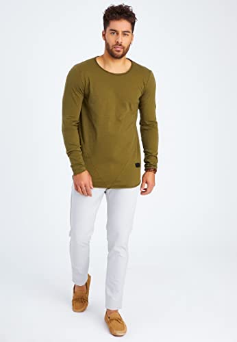 Long-Sleeve Shirt With A Crew Neck Khaki XL2
