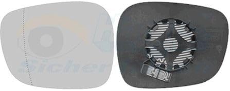 VAN WEZEL 0678837U Cristal de espejo retrovisor exterior asférico calefactable izquierda Compatible con BMW X1 E84