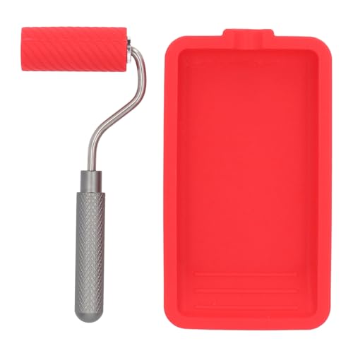 Juego de cepillos giratorios para Bandeja de Pintura para el hogar, Bandeja de Pintura Reutilizable y Cepillo Giratorio para renovación del hogar, elaborado con Silicona y