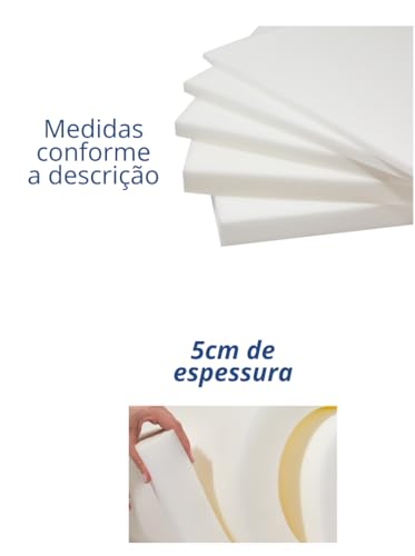 Espuma Em Metro Rolo D28 1,90m X 50cm E 5cm Espessura Firme Cadeira Assento Colchonete Enchimento Ca