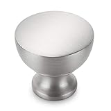 5 Pack Decorative Cabinet Knobs, Rocoda Zinc Alloy 1.18'(31mm) Diameter Silver Round Knob Handle...