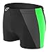 Produktbild Aquarti Herren Badehose Kurz mit Seitlichem Streifen, Farbe: Schwarz/Grau/Grün, Größe: M