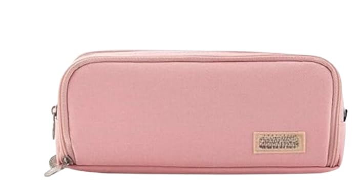 TREXEE Canvas Large Capacity 3 Compartment Stationery Pencil Pouch With Oxford Case Stylish Pen Korean Bag For Boys Girls College High School Supplies Cute Bag-Pink (B0CL3BR31V) Amazon Price History, Amazon Price Tracker