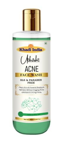 Image of Khadi Acne Face Wash 200ml | With Sodium Cocoyl Glycinate | For Acne, Breakouts, Pimple and Oil Control With Glowing Skin | SLS & Paraben Free | All Skin Types | Face Wash for Men & Women