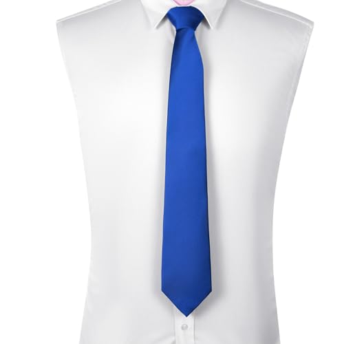 Image of DecTwig Men's Ties Solid Color Formal Neckties 3.15 inch (8CM) Black Ties For Men