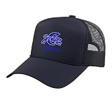 Capital High School Cougars Baseball Trucker Hat with Adjustable Mesh Back, Navy Blue