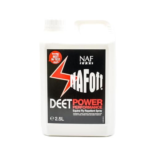 NAF Off Deet Power Performance Fly Spray Refill 2.5L Long-Lasting Fly Repellent for Horses High-Strength DEET Formula Effective Protection Against Flies Midges & Horseflies