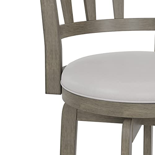 Hillsdale, Presque Isle Wood Counter Height Swivel Stool, Aged Gray #TOP6