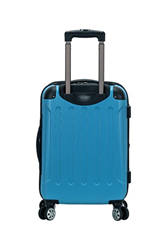 Image of Rockland London Hardside Spinner Wheel Luggage, Turquoise, Carry-On 20-Inch