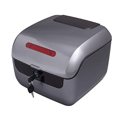 電気自動車のトランク ユニバーサルトランク トップケース バッテリカー テイルボックス リアボックス リアラック テールボックス テールボックスの変更による容量の増加 頑丈 耐久性 ヘルメットも収納可能 大容量 原付 スクーター 着脱可能式 (グレー)