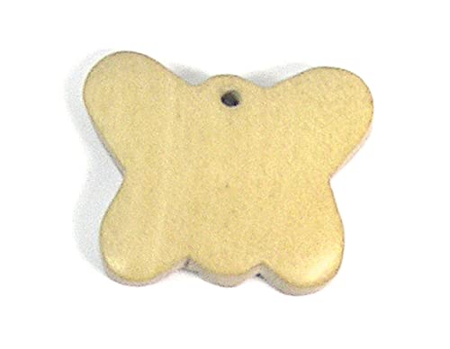 Pendentif en bois papillon ciré ocre 20 x 30 mm INNSPIRO lot de 50 pour bijoux et loisirs créatifs