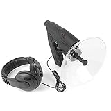 Karlak Parabolic Sound Collecting Dish 8X Monocular with Headphone Sound Amplifier Listening Device for Long Distance Birdwatching and Listening Bird Listening Device